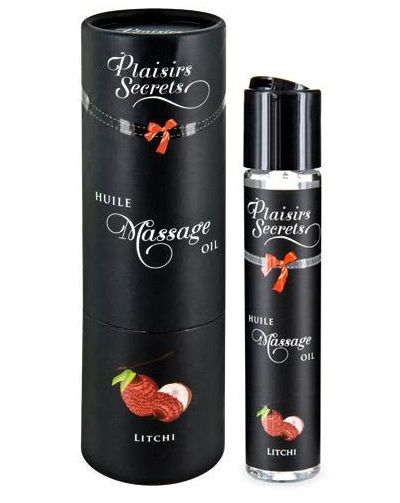 Массажное масло с ароматом личи Huile de Massage Gourmande Litchi - 59 мл. - Plaisir Secret - купить с доставкой в Кисловодске