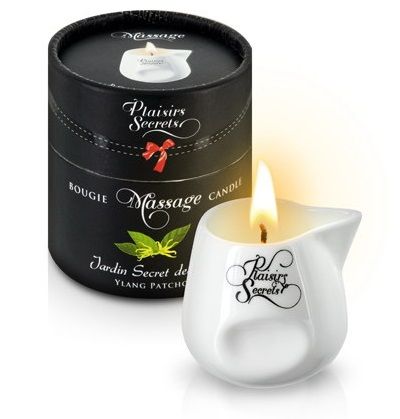 Массажная свеча с ароматом иланг-иланга и пачули Jardin Secret Des Iles Ylang/pat - 80 мл. - Plaisir Secret - купить с доставкой в Кисловодске