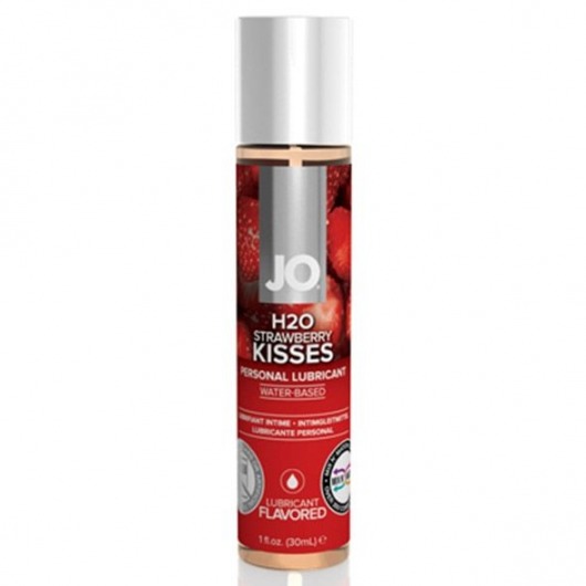Смазка с ароматом клубники JO Flavored Strawberry Kiss - 30 мл. - System JO - купить с доставкой в Кисловодске