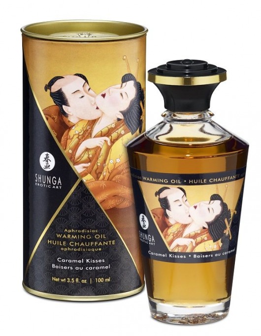 Массажное интимное масло с ароматом карамели - 100 мл. - Shunga - купить с доставкой в Кисловодске