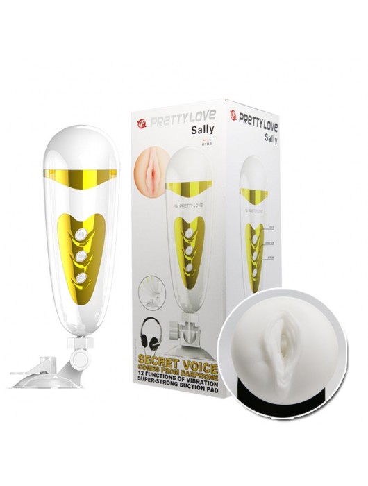 Мега-мастурбатор вагина Sally с вибрацией и голосом - Baile - в Кисловодске купить с доставкой