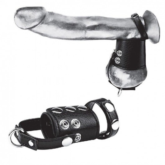 Кольцо на член и мошонку Cock Ring With 2  Ball Stretcher And Optional Weight Ring - BlueLine - в Кисловодске купить с доставкой