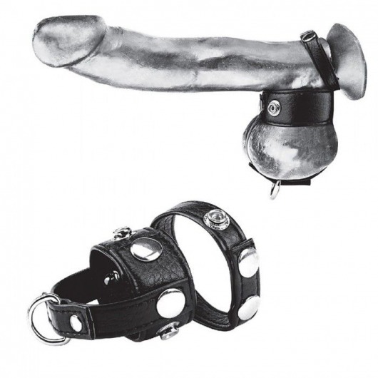 Утяжка для мошонки и пениса Cock Ring With 1  Ball Stretcher And Optional Weight Ring - BlueLine - купить с доставкой в Кисловодске