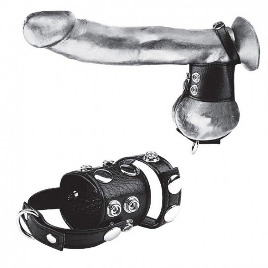 Утяжка на пенис и мошонку Cock Ring With 1.5  Ball Stretcher And Optional Weight Ring - BlueLine - купить с доставкой в Кисловодске
