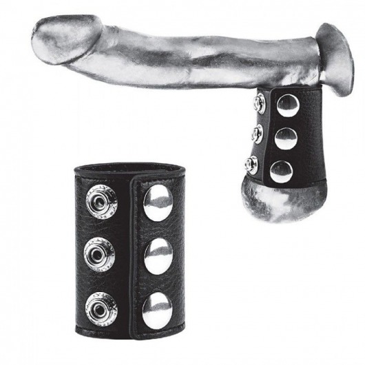Утяжка на пенис на кнопочках 100% PVC STRAP WITH METAL SNAP - BlueLine - купить с доставкой в Кисловодске