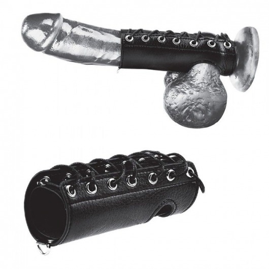 Сбруя на член на шнуровке 5  Cock Sheath - BlueLine - купить с доставкой в Кисловодске