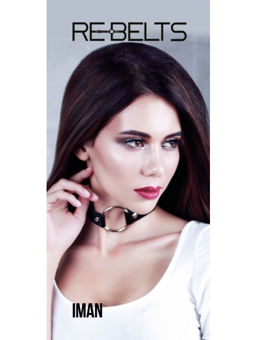 Чёрный чокер-кляп Iman Black - Rebelts - купить с доставкой в Кисловодске