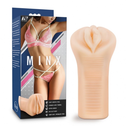 Телесный мастурбатор-вагина M for Men Minx - Blush Novelties - в Кисловодске купить с доставкой