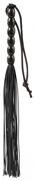 Чёрная мини-плеть из резины Rubber Mini Whip - 22 см. - Blush Novelties - купить с доставкой в Кисловодске