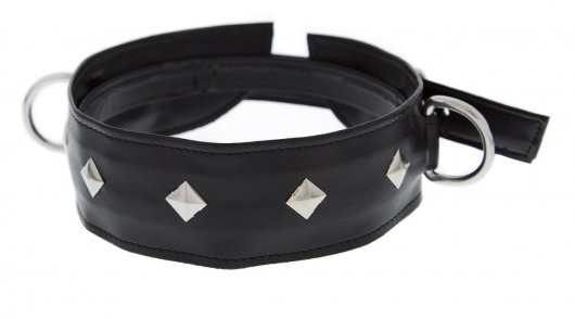 Полиуретановый ошейник с пуклями и D-кольцами Collar with Studs - Blush Novelties - купить с доставкой в Кисловодске