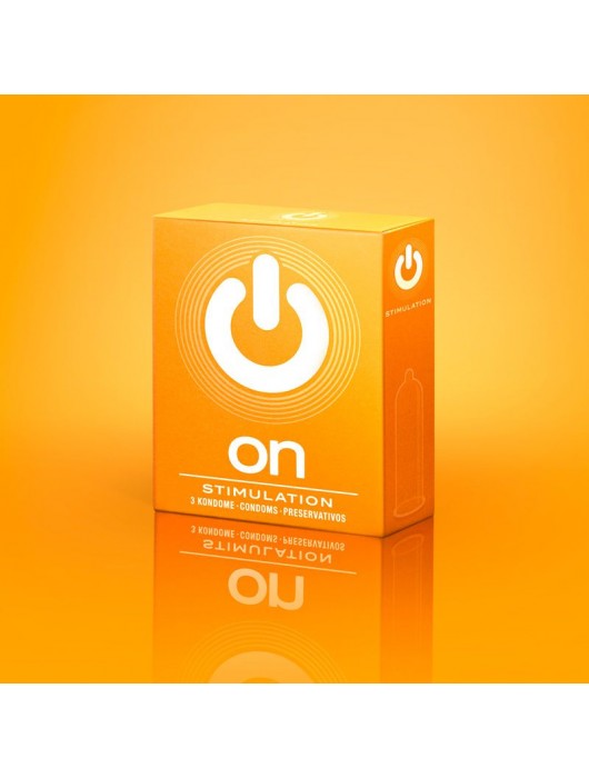 Презервативы ON) Stimulation с точками - 3 шт. - ON) - купить с доставкой в Кисловодске