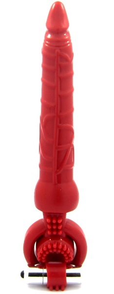Красная вибронасадка с анальным стимулятором - ToyFa - в Кисловодске купить с доставкой