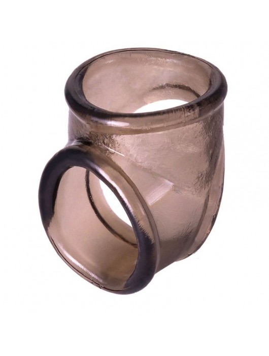 Дымчатое эрекционное кольцо с фиксацией мошонки - ToyFa - в Кисловодске купить с доставкой