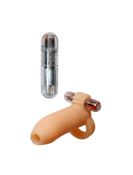 Телесная расширяющая насадка с петлей для мошонки - Pipedream - в Кисловодске купить с доставкой