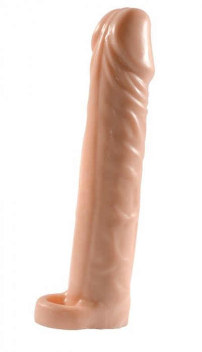 Телесная насадка-удлинитель Extension sleeve с подхватом - 17 см. - Sitabella - в Кисловодске купить с доставкой