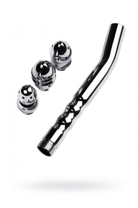 Металлический анальный душ с тремя насадками - ToyFa - купить с доставкой в Кисловодске