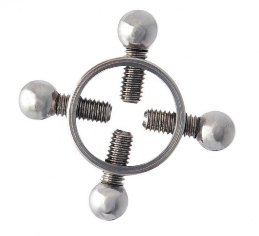 Серебристые зажимы для сосков на винтах - ToyFa - купить с доставкой в Кисловодске