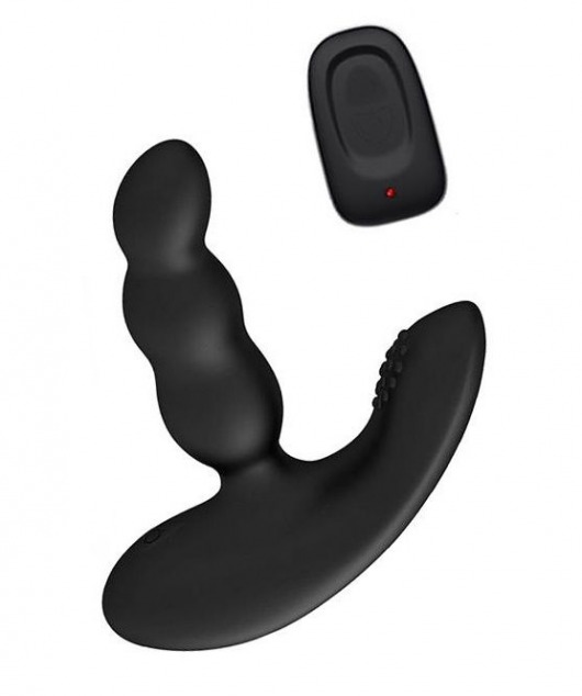 Черный силиконовый стимулятор простаты Levett Nitoc с пультом ДУ - Levett - в Кисловодске купить с доставкой
