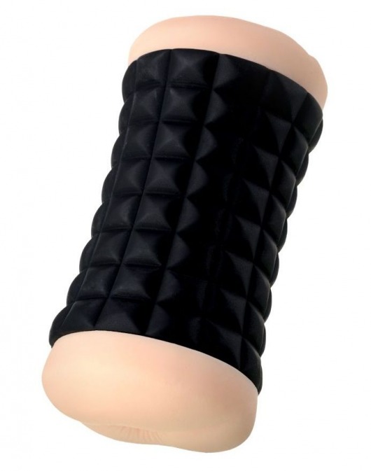 Двухсторонний мастурбатор JOS JANICE в черном цилиндре - JOS - в Кисловодске купить с доставкой