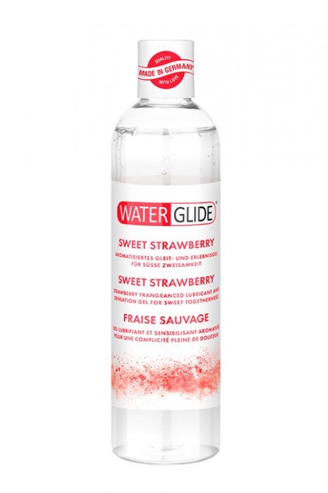 Лубрикант на водной основе с ароматом клубники SWEET STRAWBERRY - 300 мл. - Waterglide - купить с доставкой в Кисловодске