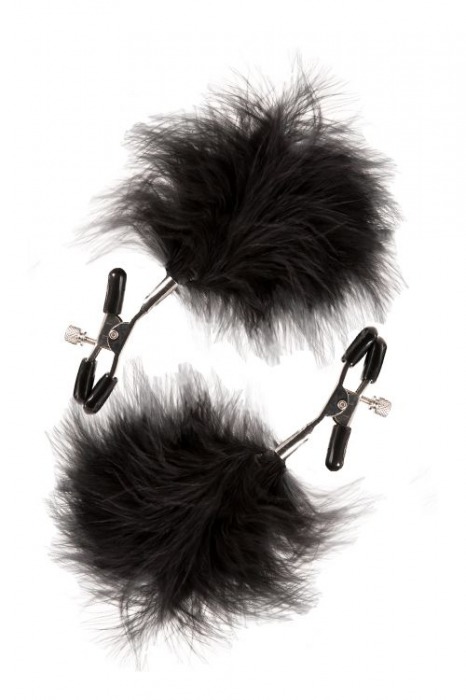 Зажимы для сосков с пухом FEATHERED NIPPLE CLAMPS - Blush Novelties - купить с доставкой в Кисловодске