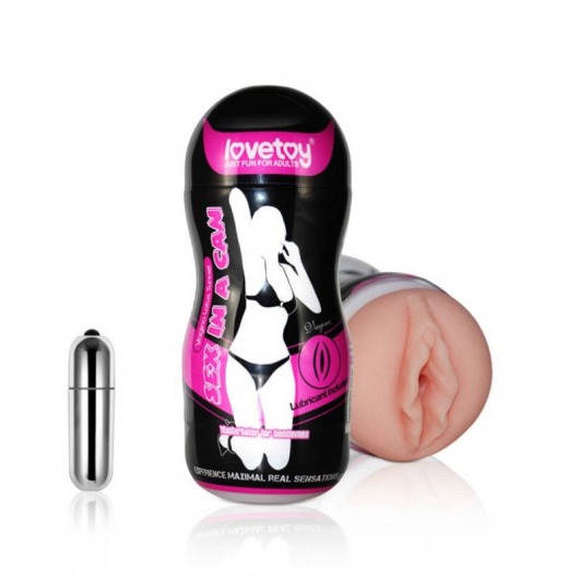 Мастурбатор-вагина Sex In A Can Vibra Vagina Tunnel - Lovetoy - в Кисловодске купить с доставкой