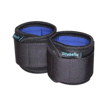 Неопреновые черно-синие наручники - Sitabella - купить с доставкой в Кисловодске