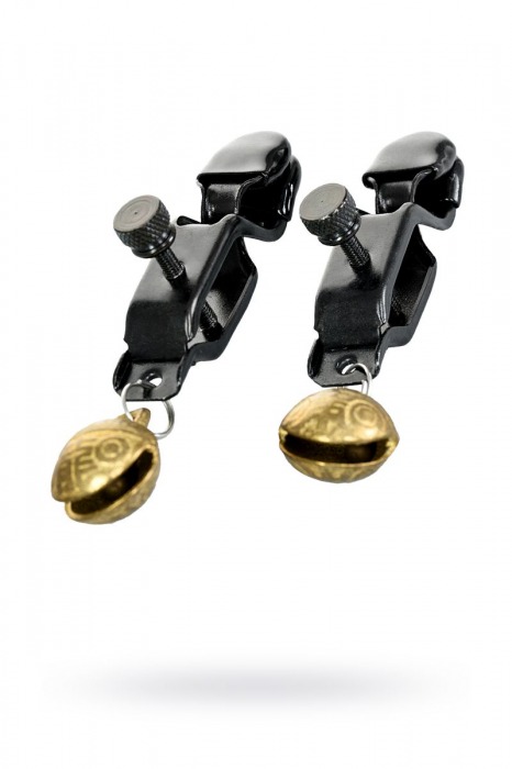 Черно-золотистые зажимы для сосков TOYFA Theatre - ToyFa - купить с доставкой в Кисловодске