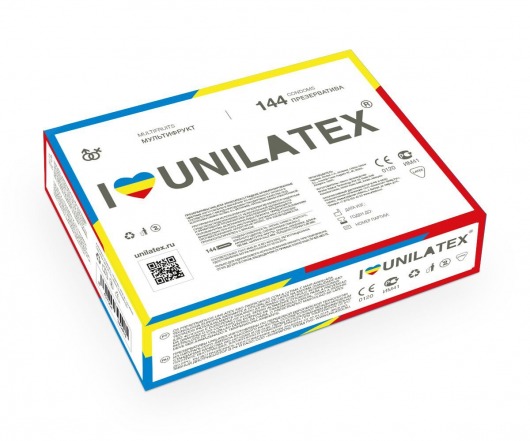 Разноцветные ароматизированные презервативы Unilatex Multifruits - 144 шт. - Unilatex - купить с доставкой в Кисловодске