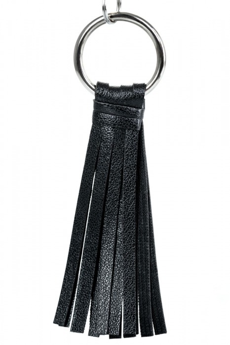 Черно-серебристые зажимы для сосков Theatre с кисточками - ToyFa - купить с доставкой в Кисловодске