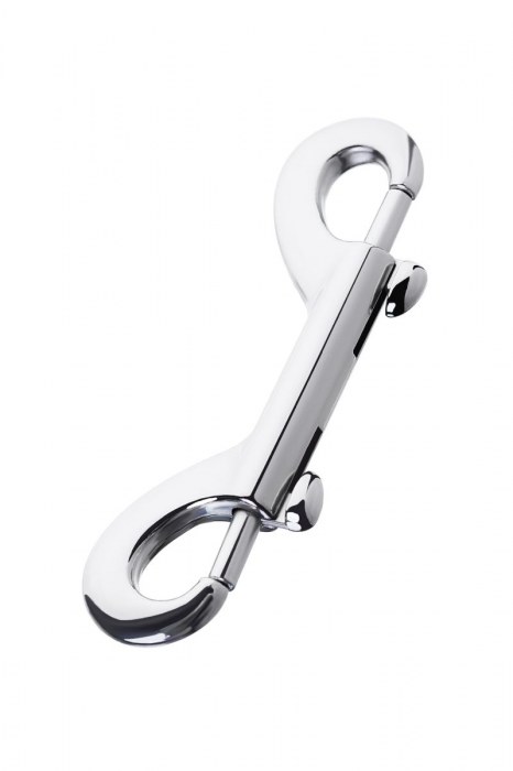 Серебристый двухсторонний карабин TOYFA Metal - ToyFa - купить с доставкой в Кисловодске