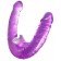 Фиолетовый двухсторонний фаллоимитатор с вибропулей - 35 см. - Toyfa Basic купить с доставкой в интернет-магазине Orgasmix в Кисловодске Фиолетовый двухсторонний фаллоимитатор с вибропулей - 35 см. - Toyfa Basic