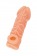 Телесная закрытая насадка с венками Cock Sleeve Size S - 13,8 см. - KOKOS - в Кисловодске купить с доставкой