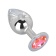 Большой стальной плаг с розовым кристаллом Pink Bubble Gum - 9,5 см. - Erotic Fantasy - купить с доставкой в Кисловодске