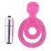 Розовая вибронасадка со стимулятор клитора   Язычок - Toyfa Basic - в Кисловодске купить с доставкой
